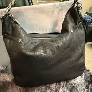 Michael Kors Black Leather Hobo Bag